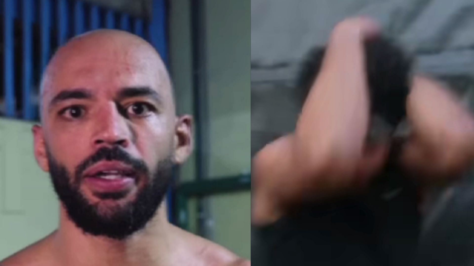 Ricochet will face a huge name on Collision this week. (Images via AEW Instagram and AEW YouTube) 