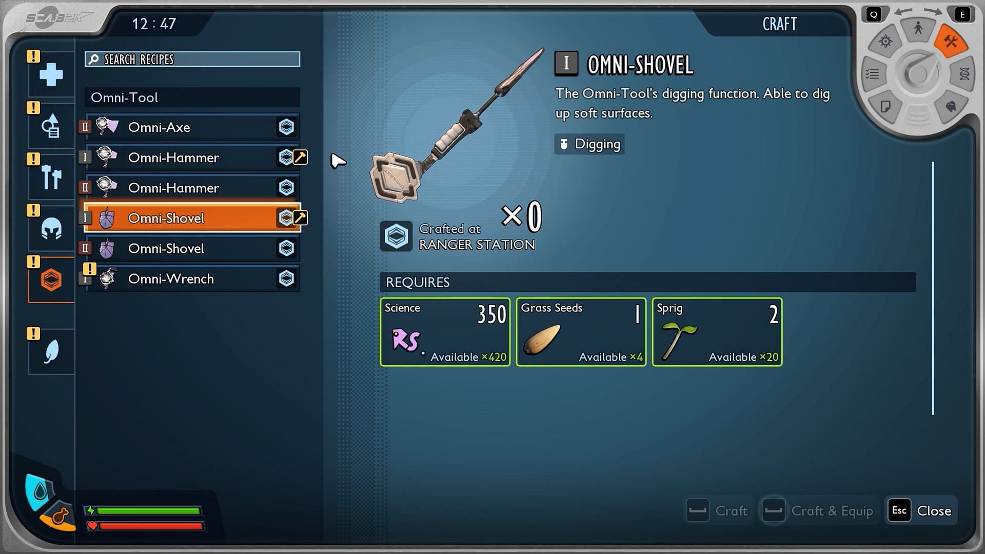 You will need to craft an Omni-Shovel to harvest Clay from the brown stones (Image via Xbox Game Studios)