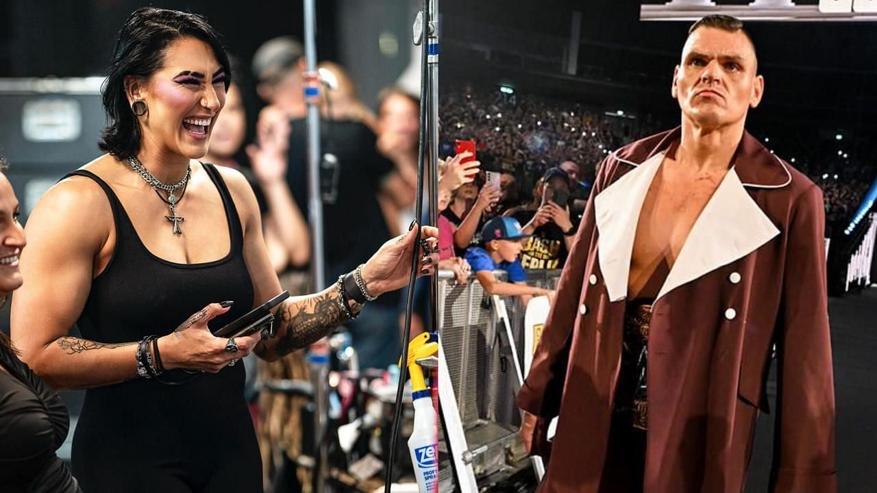 Rhea Ripley and Gunther! (Images from WWE.com)