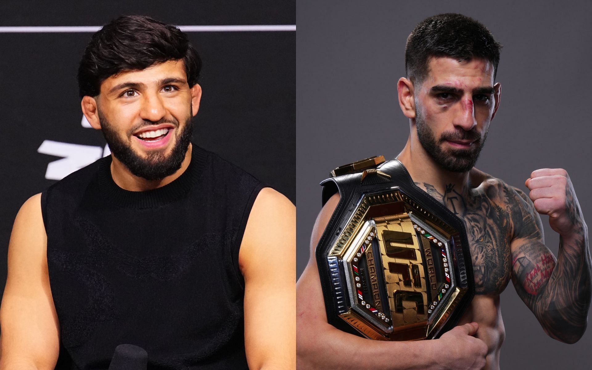 UFC icon slams Ilia Topuria (right) for refusing Arman Tsarukyan (left) fight. [Image courtesy: Getty Images]