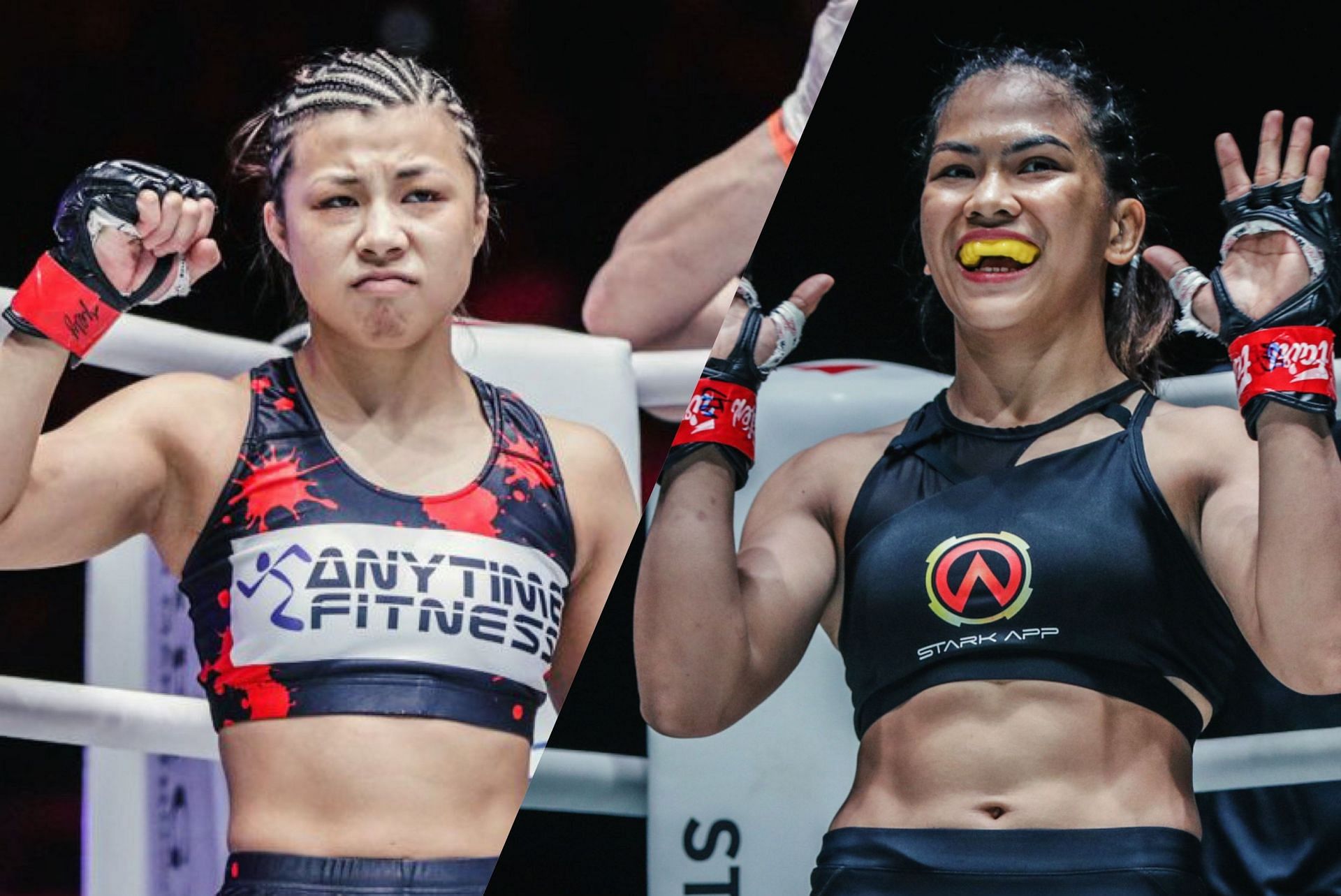 (From left) Ayaka Miura and Denice Zamboanga. [Images courtesy from ONE Championship]