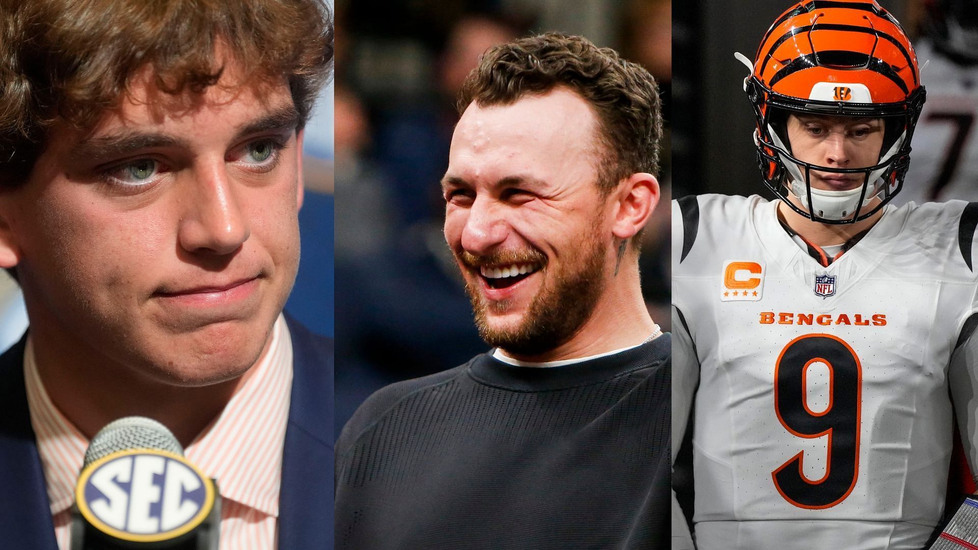 Arch Manning x Joe Burrow x Johnny Manziel collage