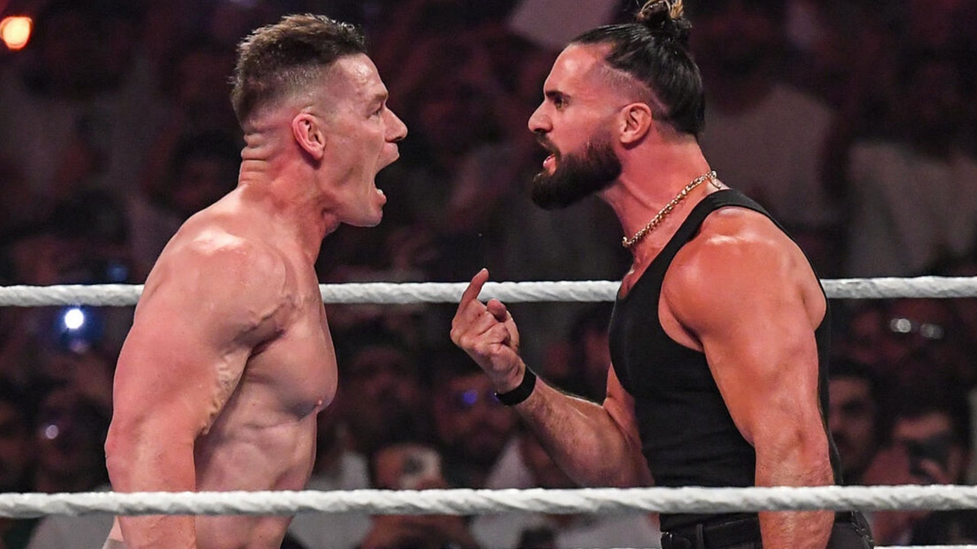 John Cena and Seth Rollins at Night of Champions (Photo credit: WWE.com)