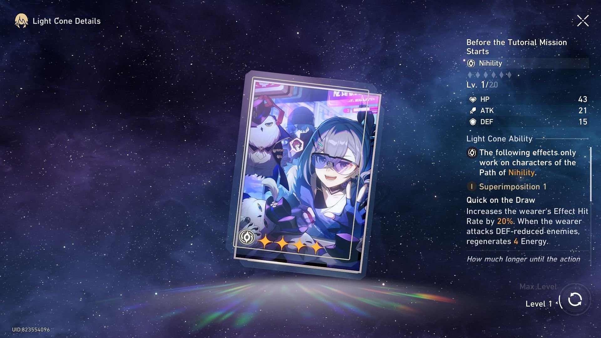Before the Tutorial Mission Starts (Image via Sportskeeda Gaming || HoYoverse)