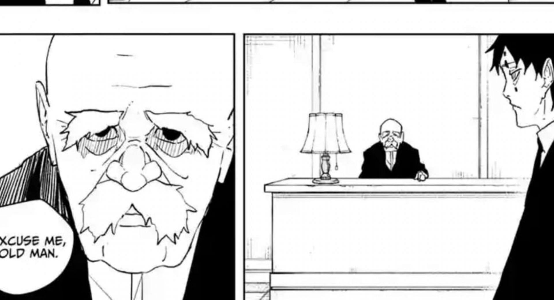 The elderly Kamunabi staff, as seen in the chapter (Image via Shueisha)