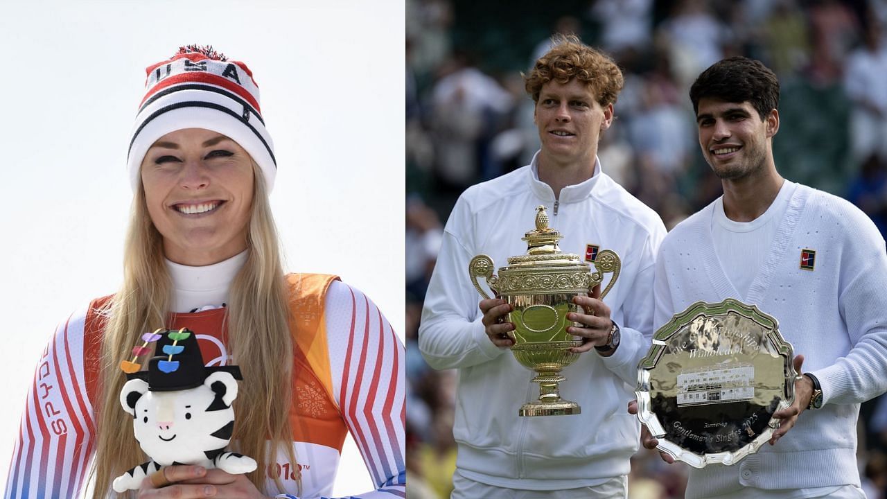 Lindsey Vonn, Carlos Alcaraz and Jannik Sinner