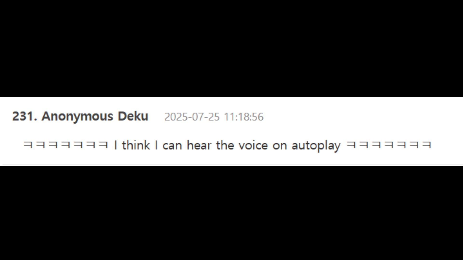 A Quoo community fan comment (Image via thequoo)