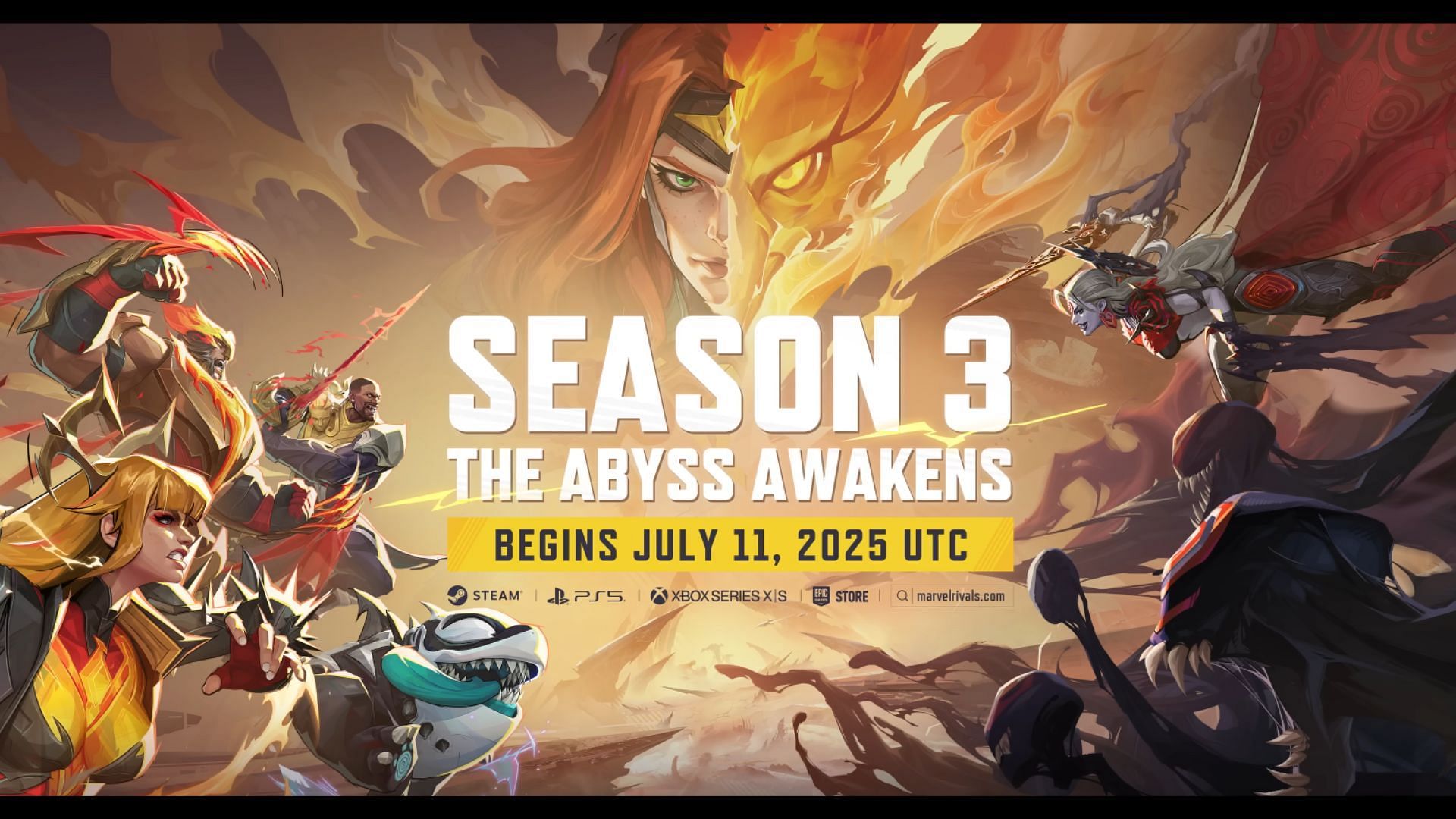 Release countdown for Marvel Rivals Season 3 (Image via NetEase Games)