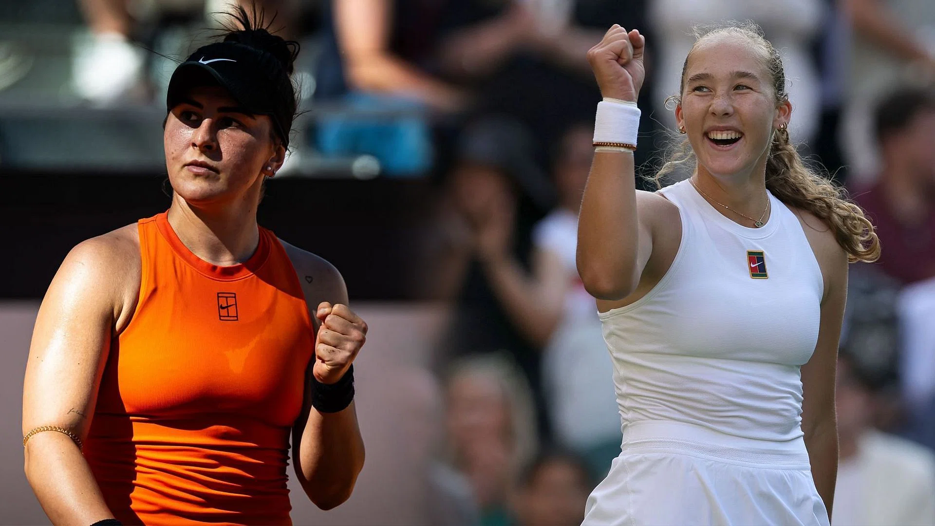 Bianca Andreescu (L) Mirra Andreeva (R) | Getty