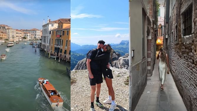 Jeremy Swayman and girlfriend Alessandra make their next stop at Venice after the Dolomites during couple's offseason European trip