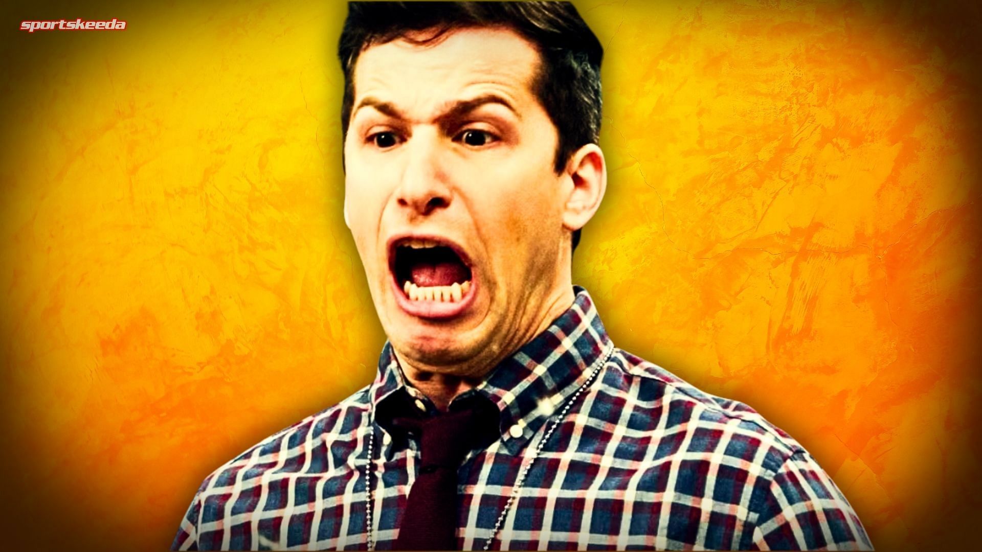 Andy Samberg as Jake Peralta (Custom cover edited by Sportskeeda, Original Image [Netflix])