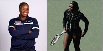 "Og IT Girl"- Serena Williams' iconic faux-leather boots look leaves Taylor Townsend impressed