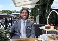 Tommy Fleetwood enjoys weekend at Wimbledon donned in silver suit amid PGA Tour break