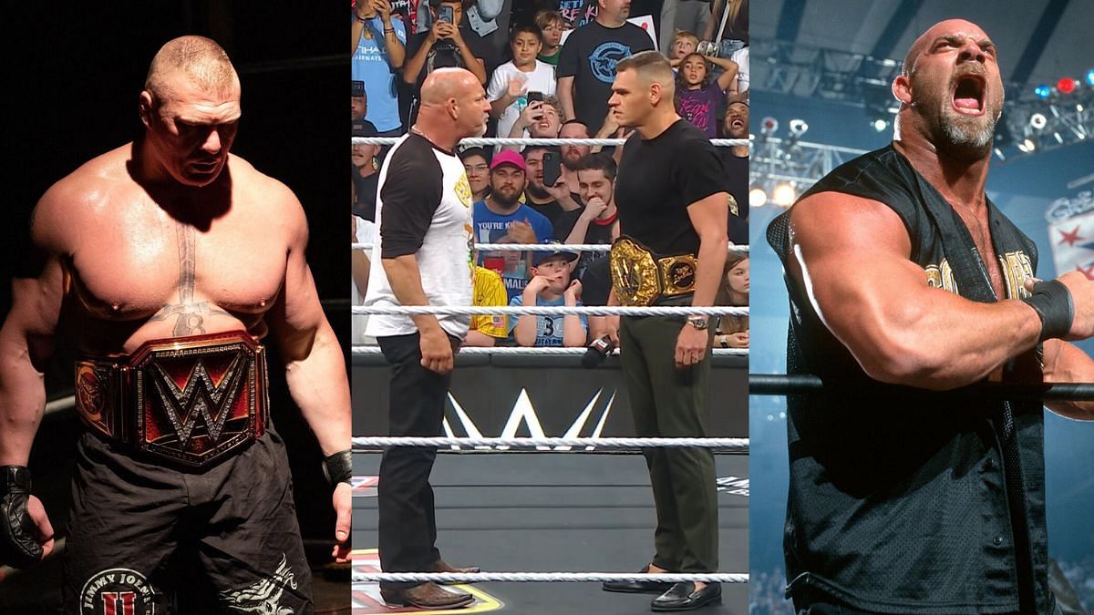 Goldberg will challenge Gunther at SNME. [Images via WWE.com]