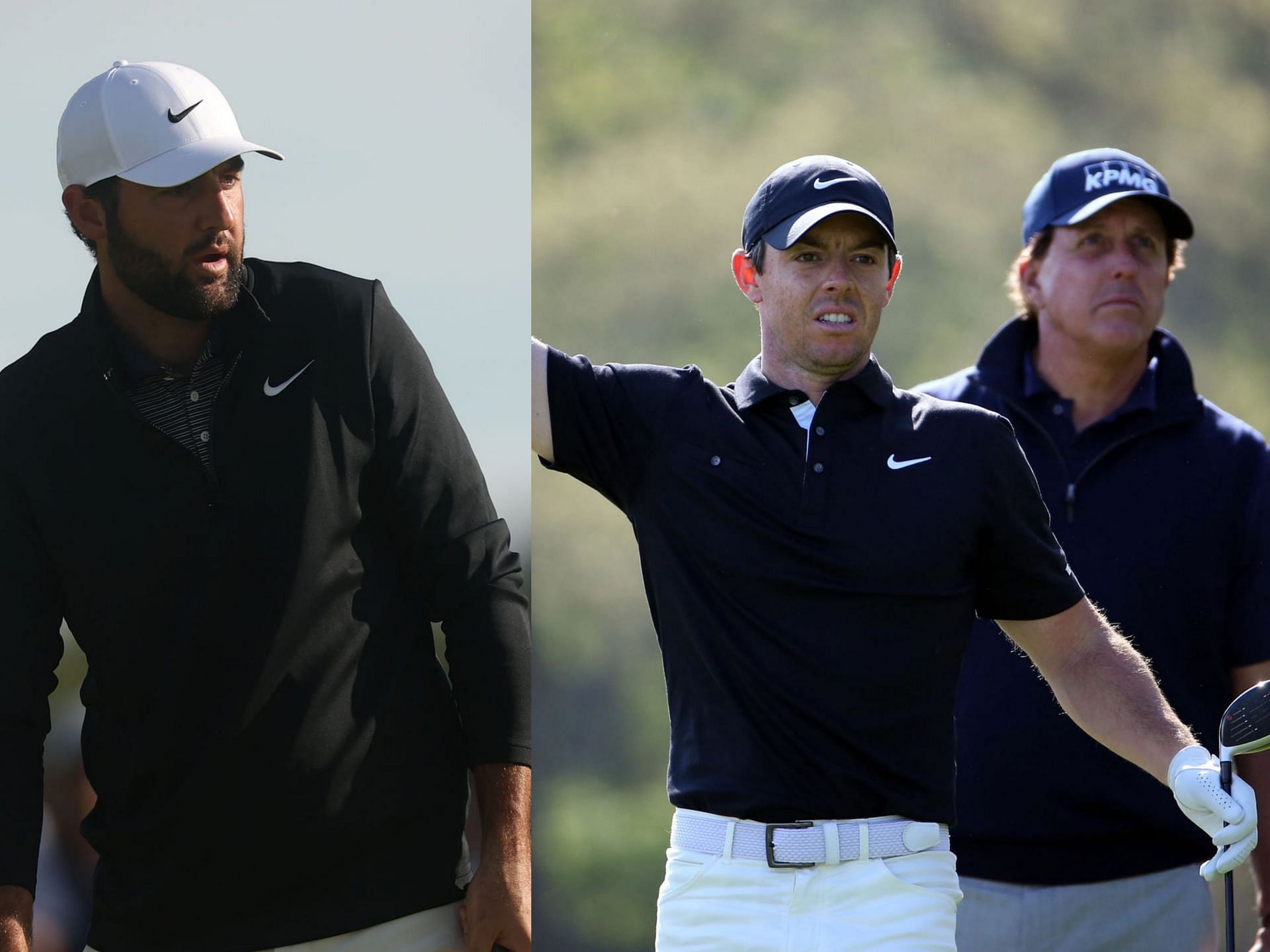 Scottie Scheffler, Rory McIlroy and Phil Mickelson (Image via IMAGN)