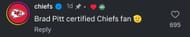 Kansas City Chiefs social media reacts to Brad Pitt's appearance on the New Heights podcast
