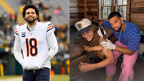 Caleb Williams tattoos Bears logo on his "dawg" Cole Bennett 2 months before franchise QB's sophomore season