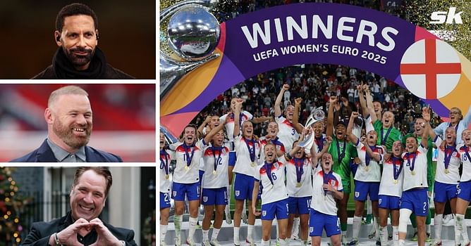 “What a team”, “Massive” - Rio Ferdinand, Wayne Rooney and David Seaman react to England women’s team winning back-to-back Euros