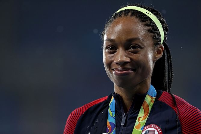 Allyson Felix reacts as Venus Williams makes competitive tennis comeback at Washington Open 2025