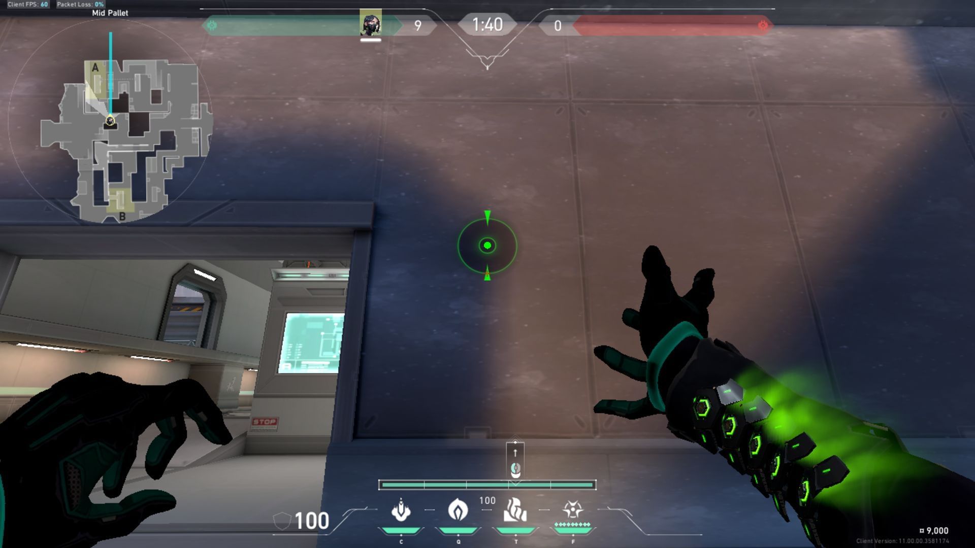 Where to aim to execute the wall (Image via Riot Games)