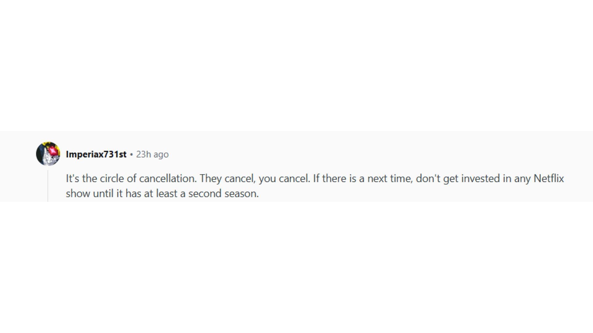 A screenshot of the comment (Image via Reddit)