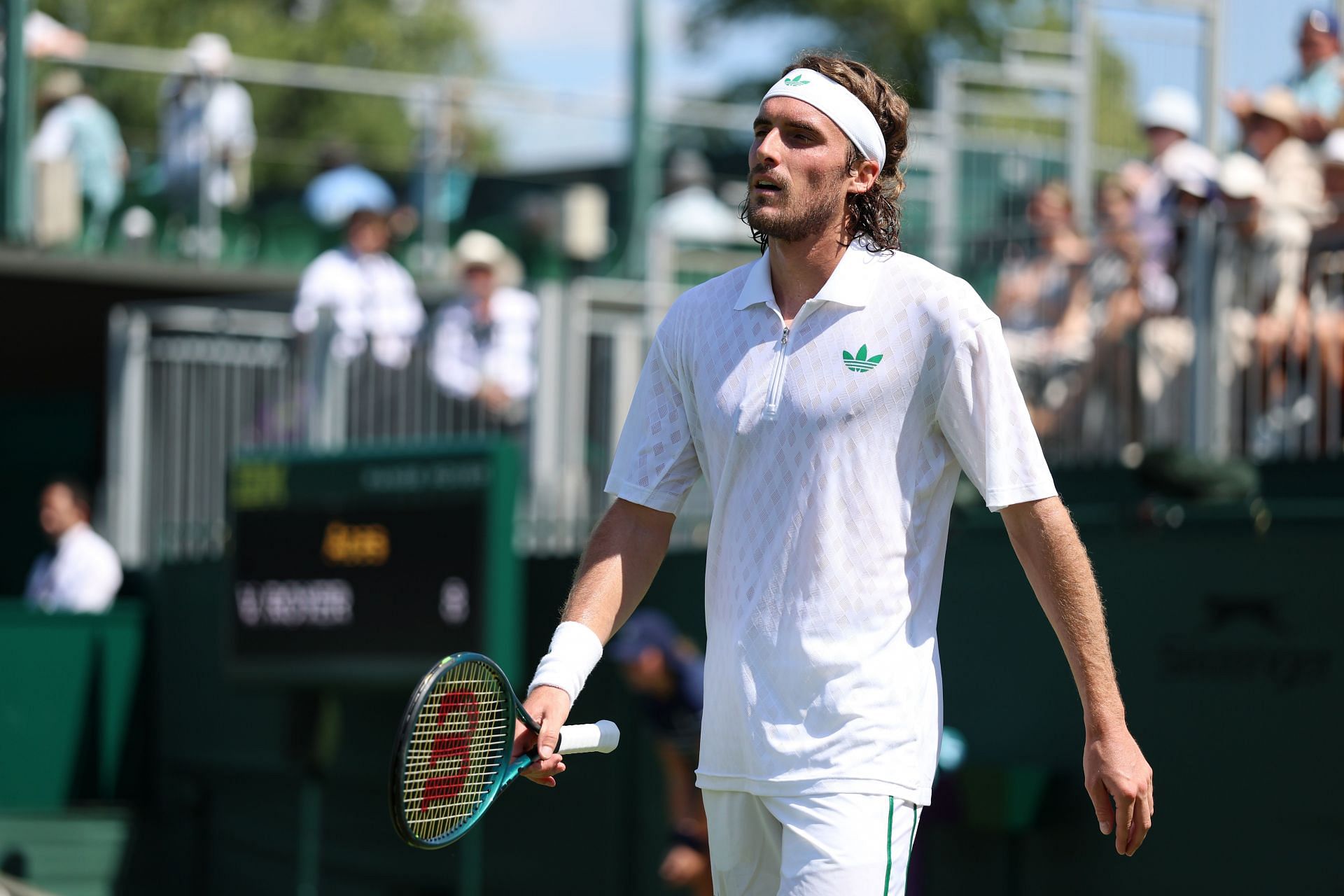 Stefanos Tsitsipas at Wimbledon 2025. (Photo: Getty)