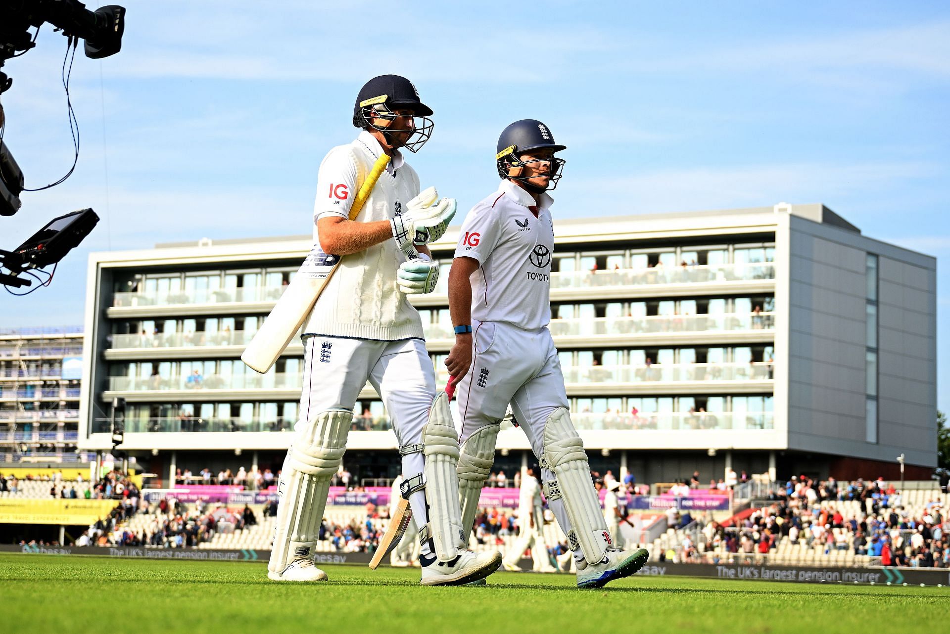Joe Root (11*) and Ollie Pope (20*) were unbeaten at Stumps on Day 2. [P/C: Getty]