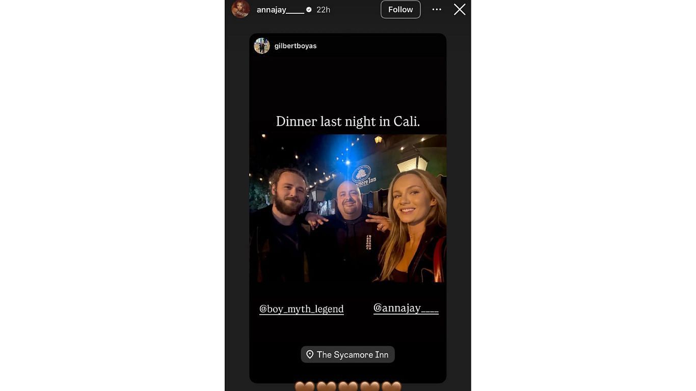 Anna Jay with Gilbert Boyas and Jack Perry. [Screengrab from Anna Jay&#039;s Instagram]