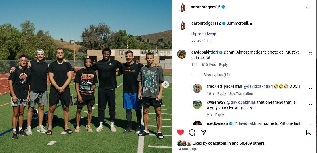 Instagram - Aaron Rodgers