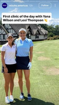 Lexi Thompson with Yana Wilson ( via Mizuho America's Instagram story)