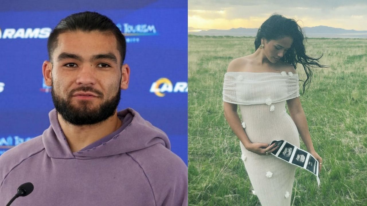 Puka Nacua&rsquo;s GF Hallie Aiono poses in swimsuit as she shows off 6-month baby bump