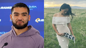 Puka Nacua’s GF Hallie Aiono poses in swimsuit while showing off 6-month baby bump