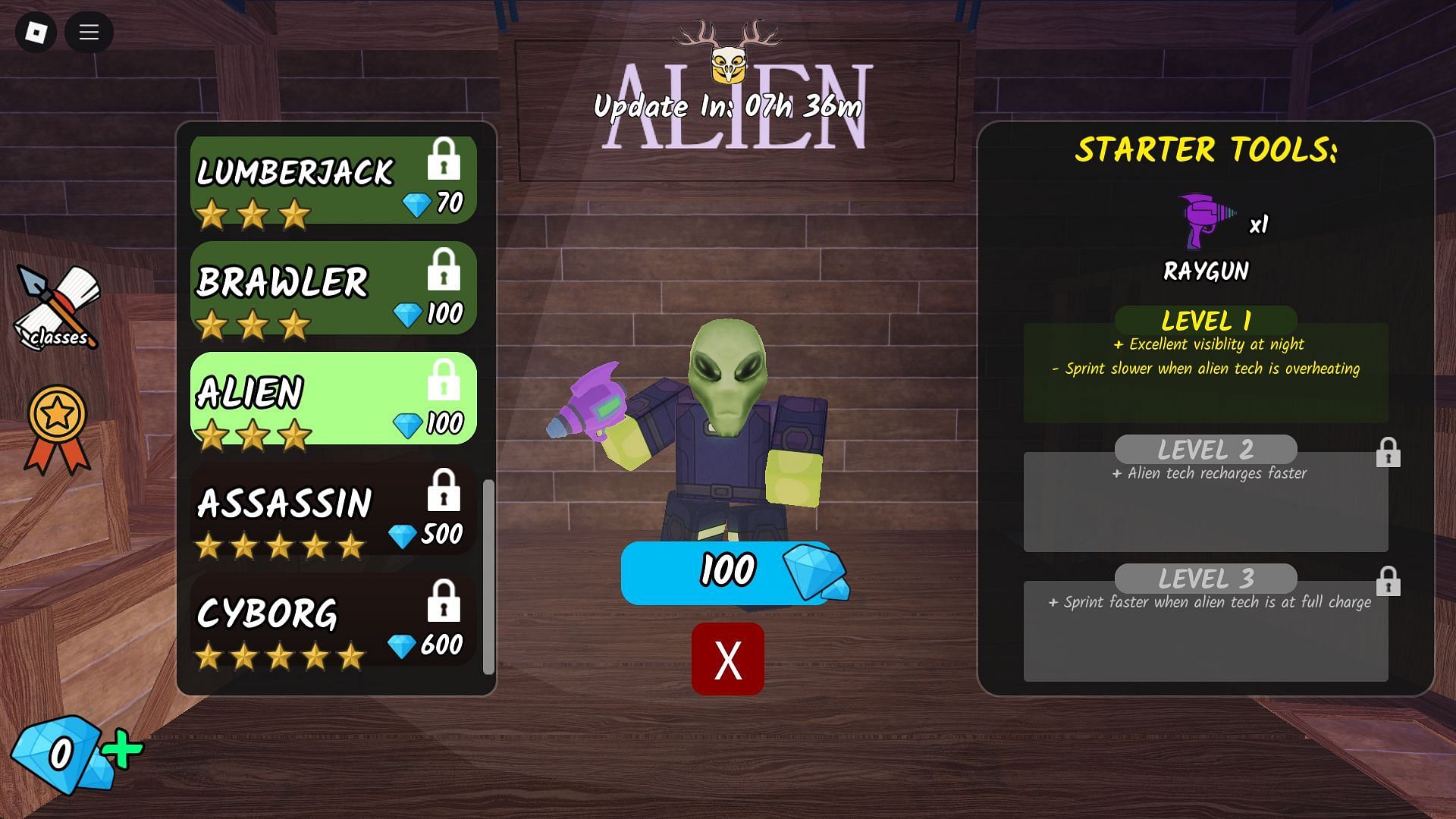 The Alien Class (Image via Roblox)