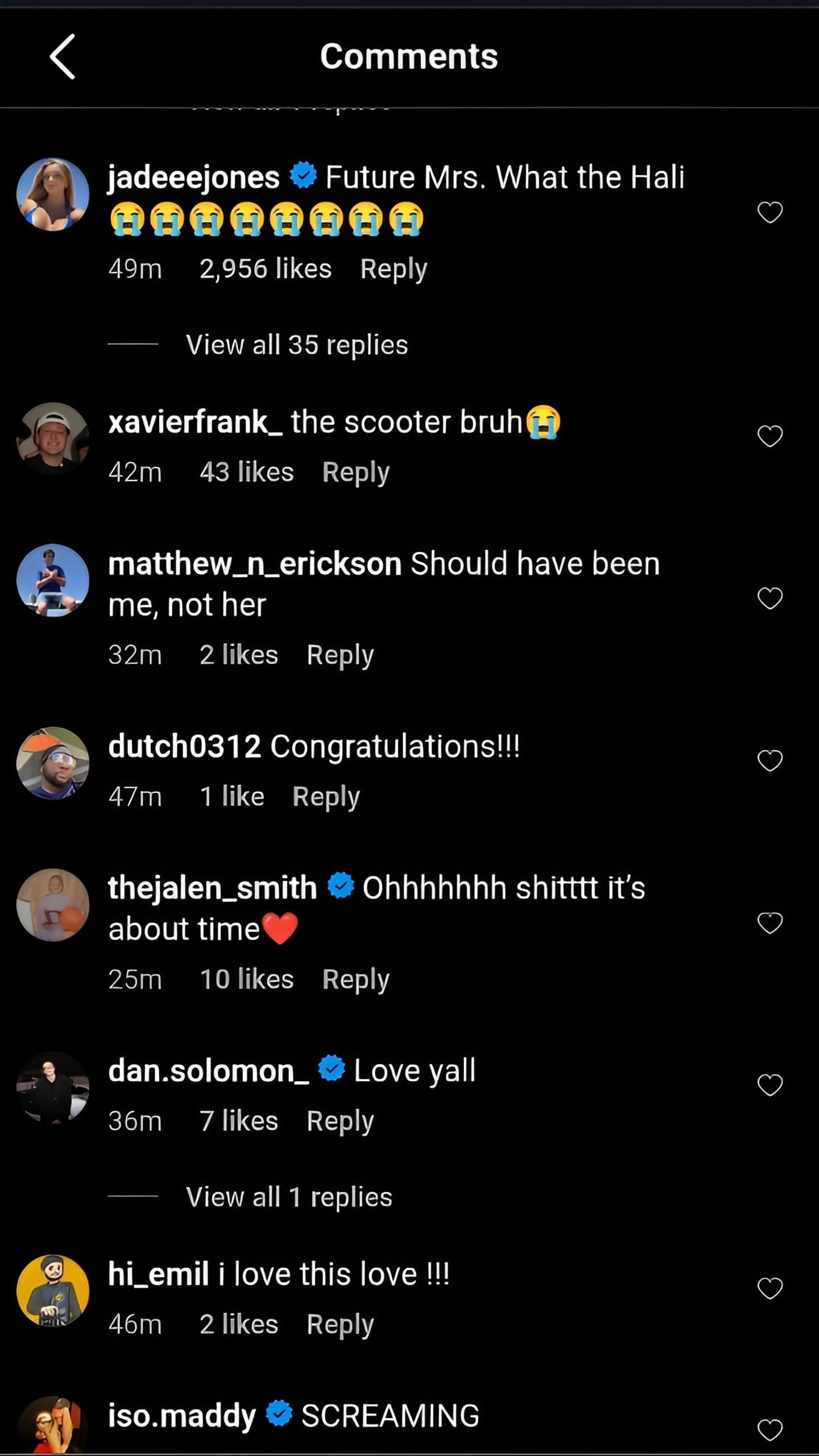 Jade Jones' comment