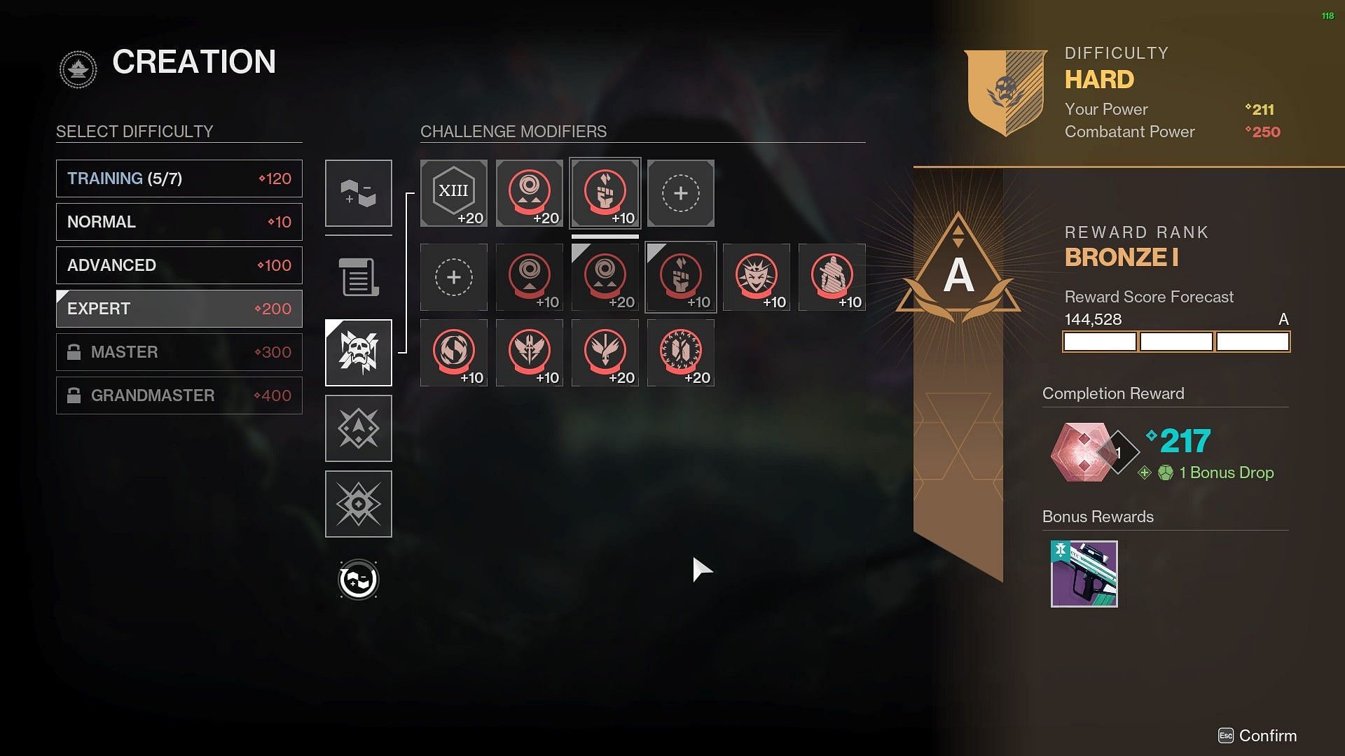 Uma nota depois de alterar a atividade (imagem via bungie)