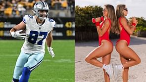 Jake Ferguson's fiancée Haley Cavinder shares breast implant update with twin Hanna 3 months after getting engaged to Cowboys TE