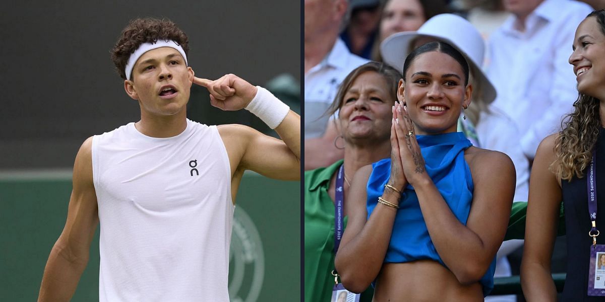 Ben Shelton (L) and Trinity Rodman (in blue). (Photos: Getty)