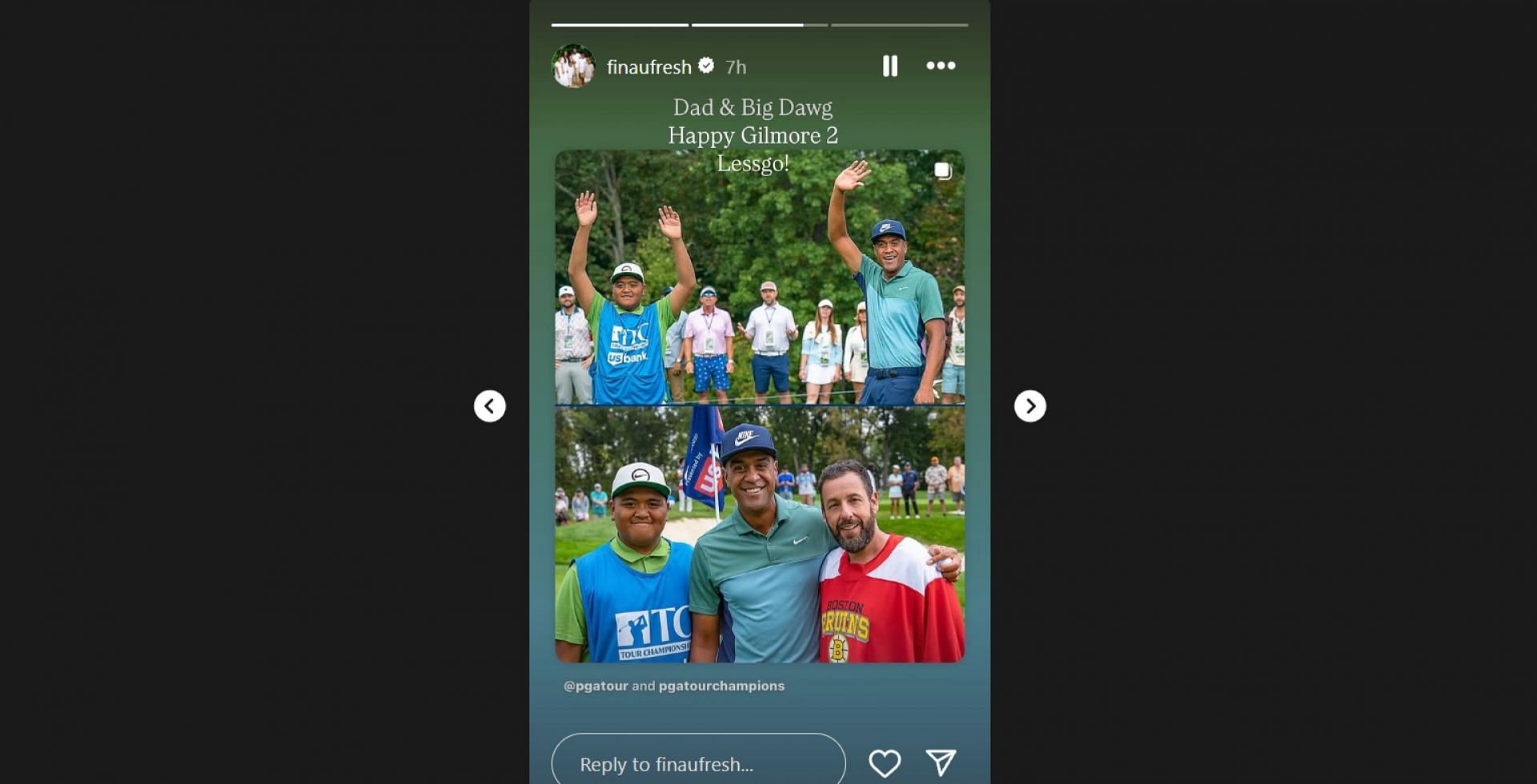 Tony Finau&rsquo;s family shares excitement for &lsquo;dad and big dawg&rsquo; feature in Happy Gilmore 2/@finaufresh
