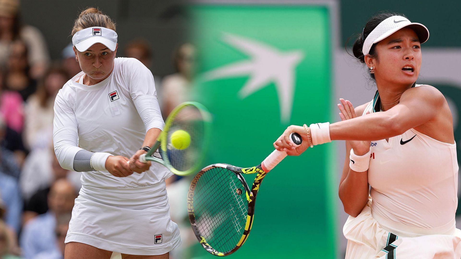 Barbora Krejcikova vs Alexandra Eala is one of the first-round matches at Wimbledon 2025. (Photos: Getty)