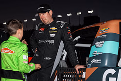 "He had a tough go of it": Winner Kyle Busch explains why son Brexton's Summer Shootout race took a painful turn