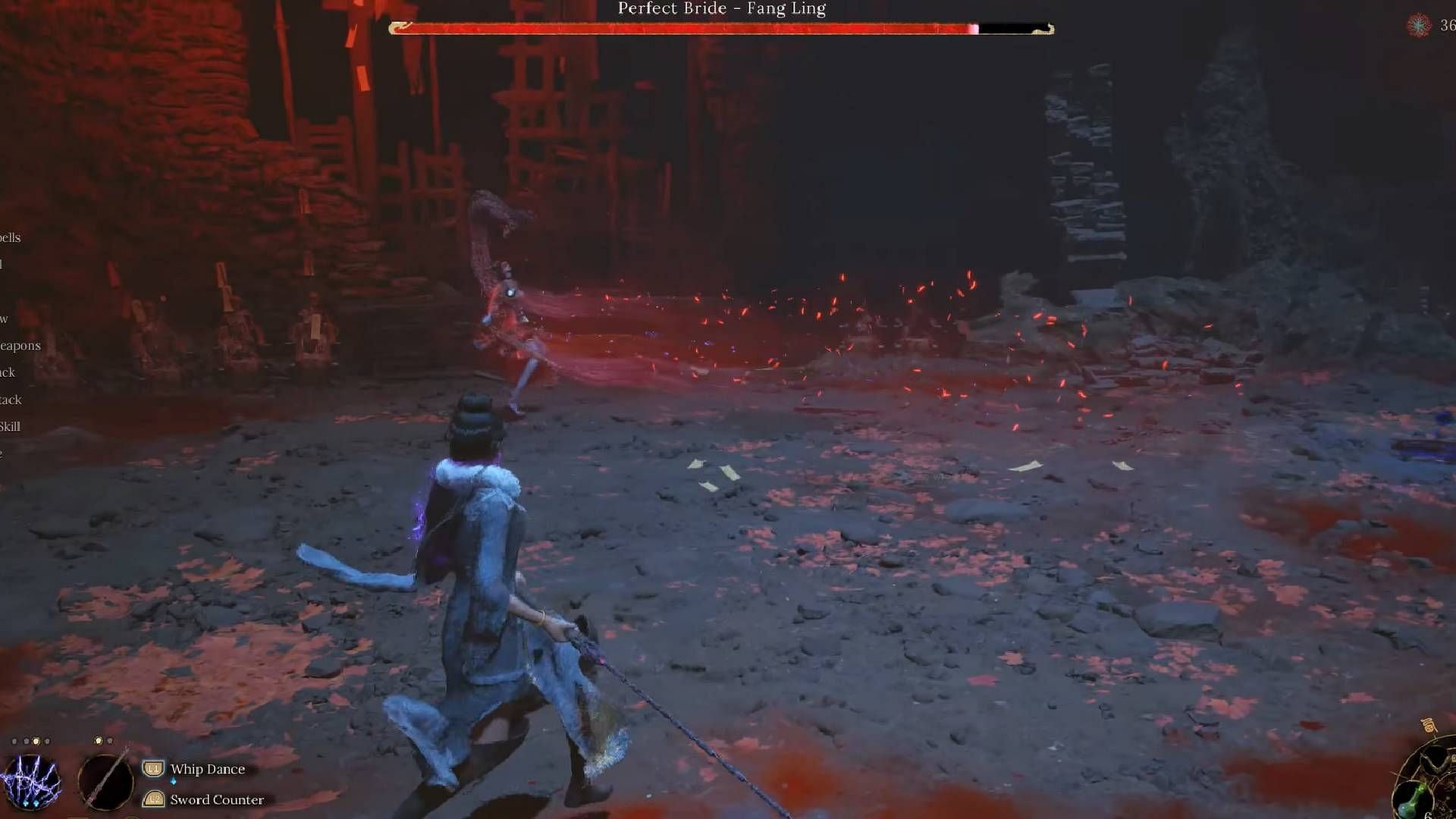 A fight against Perfect Bride - Fang Lin (Image via 505 Games || YouTube@Gamer&#039;s Little Playground)