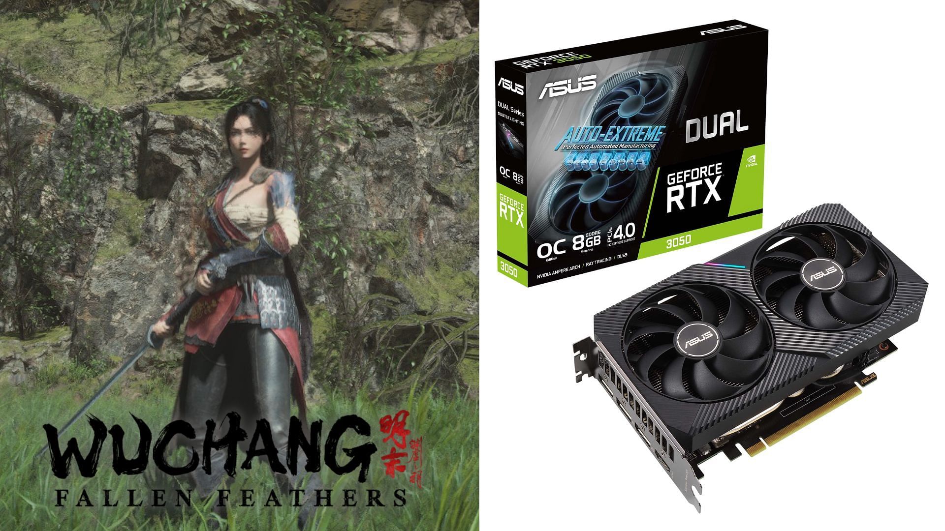 The Nvidia RTX 3050 can play Wuchang: Fallen Feathers with a few settings tweaks (Image via 505 Games and Amazon)