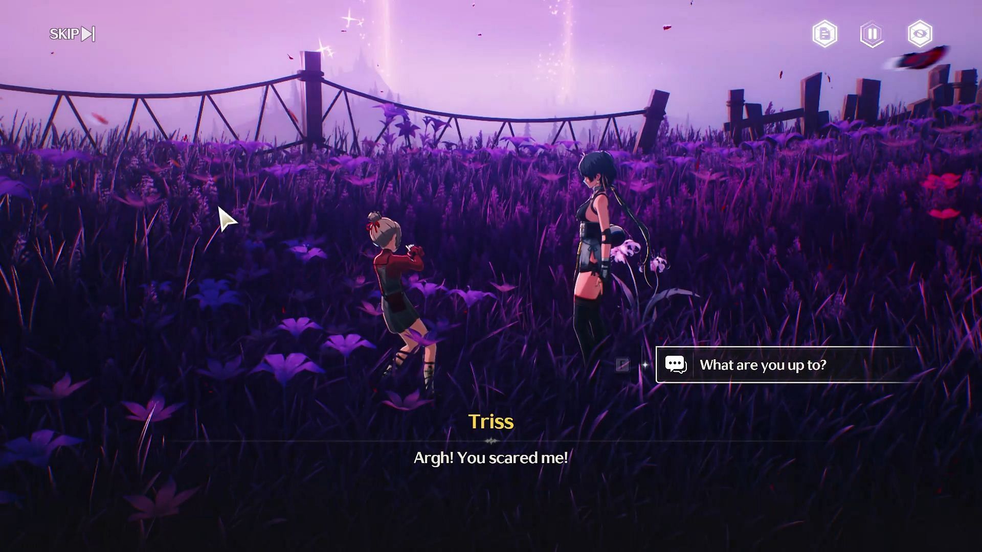 Talk to Triss in Lost Beyond (Image via Kuro Games)