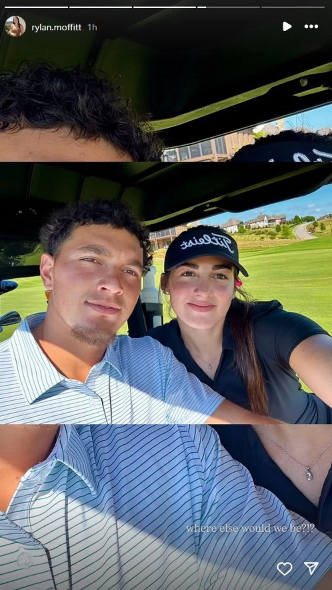 A imagem através da história do Instagram de Rylan Moffitt.