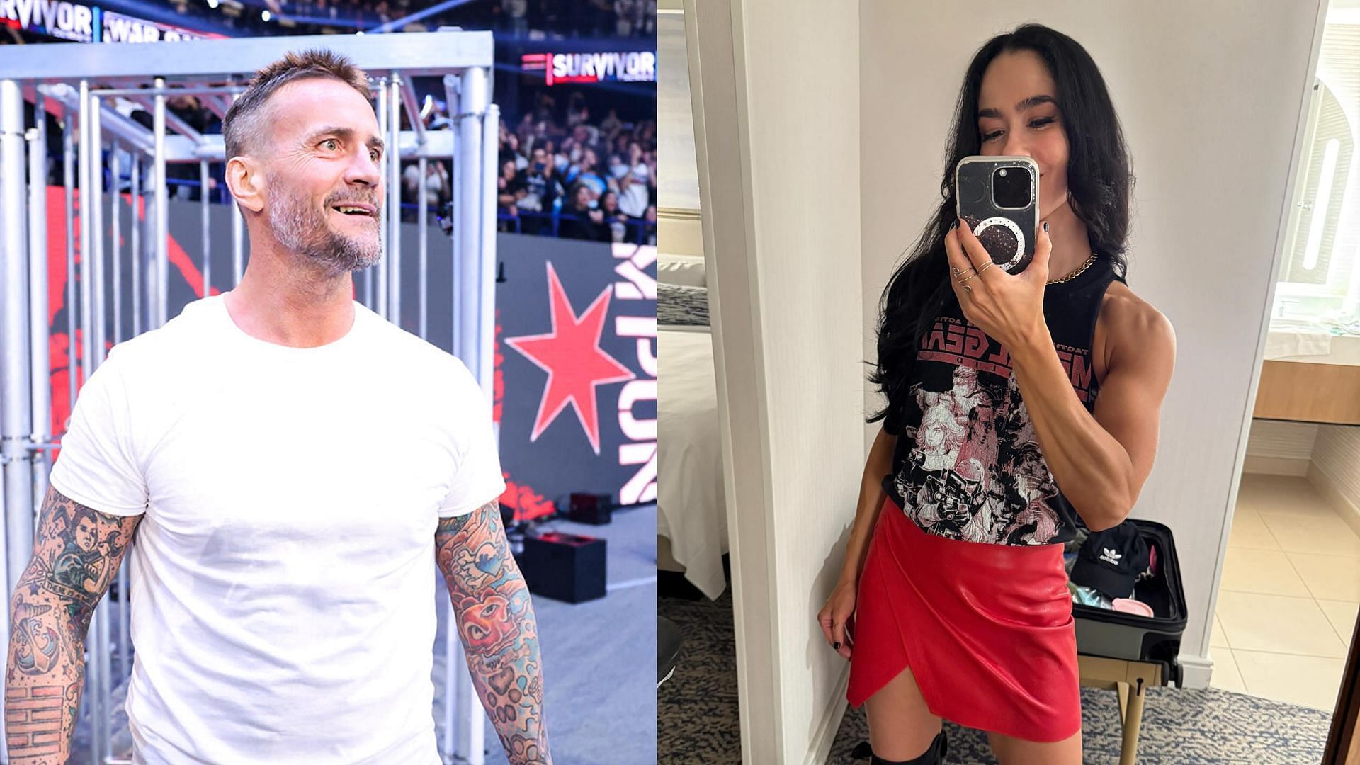 Punk and AJ Lee (via WWE