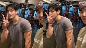 "Elephant mole isnt even elephant mole-ing as much anymore"- Fans go gaga over BTS' Taehyung's latest gym photos