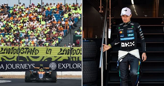 Lando Norris shares honest feelings on “hard to miss” dedicated stand for the McLaren star at Silverstone