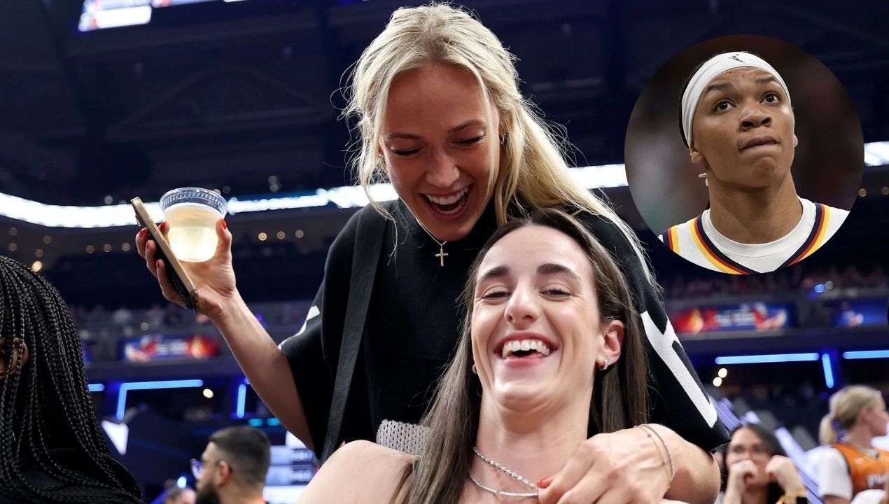 Caitlin Clark forces $217,640 rookie to jump over Sophie Cunningham during celebratory moment in practice