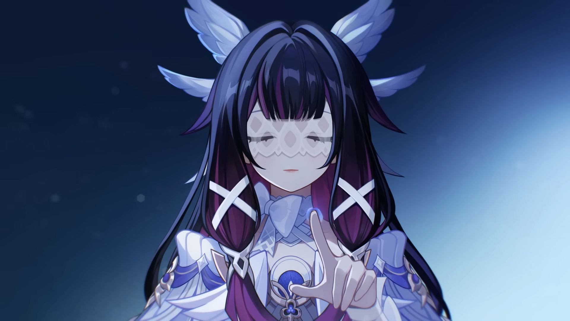 Columbina in Song of the Welkin Moon teaser &quot;Moonlit Ballad of the Night&quot; (Image via HoYoverse)