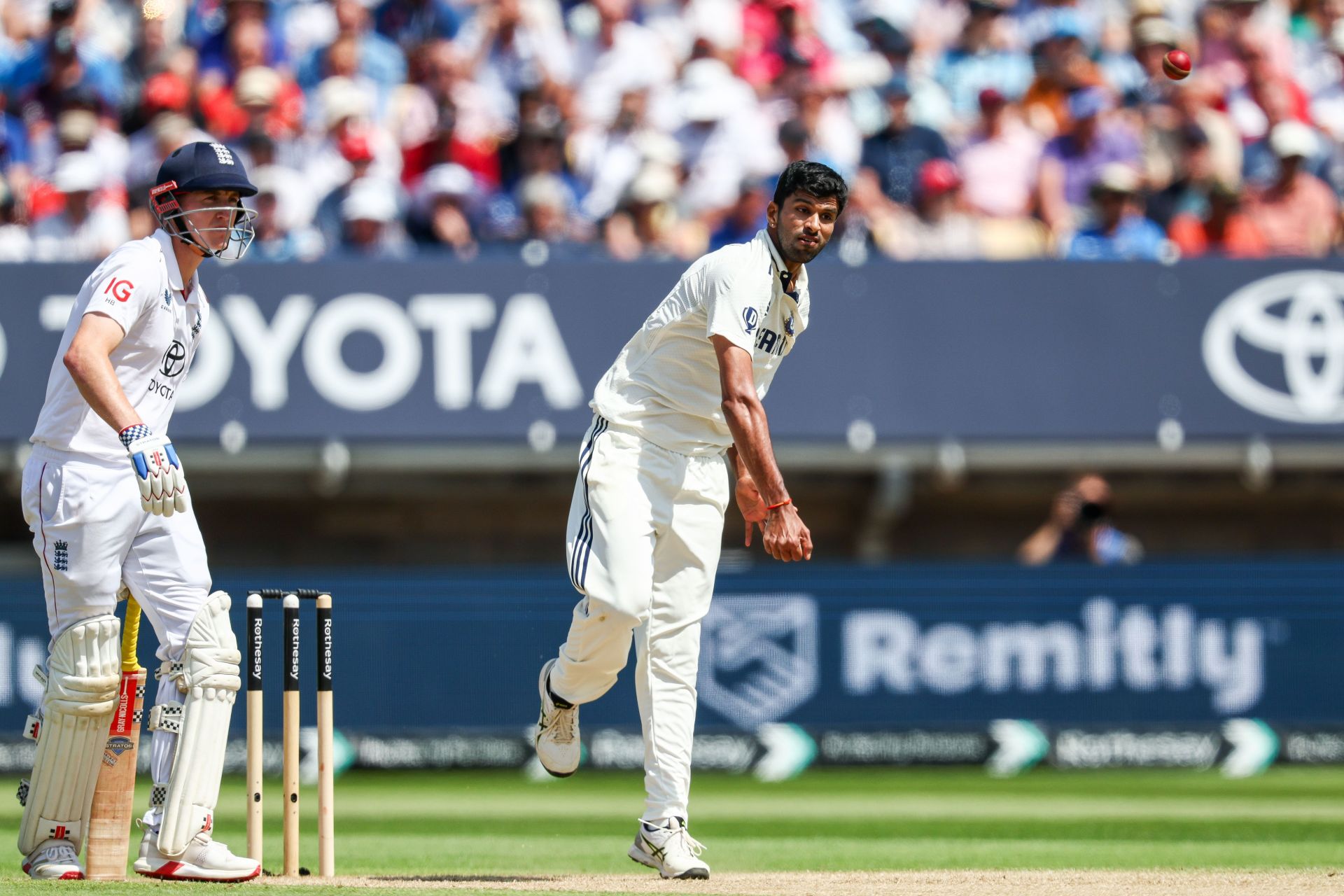 Washington Sundar went wicketless in England's first innings. [P/C: Getty]